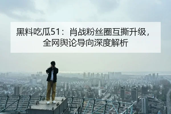 黑料吃瓜51：肖战粉丝圈互撕升级，全网舆论导向深度解析